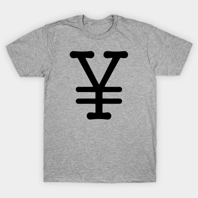 "¥" Yen/Yuan Sign Currency Symbol JPY CNY Renminbi RMB Money T-Shirt by Decamega